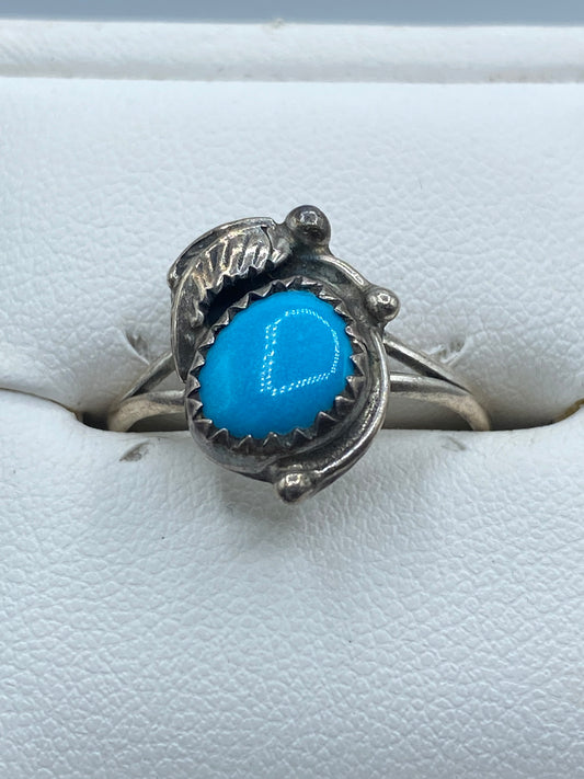 Vintage Sterling Silver Richard Begay Turquoise Ring
