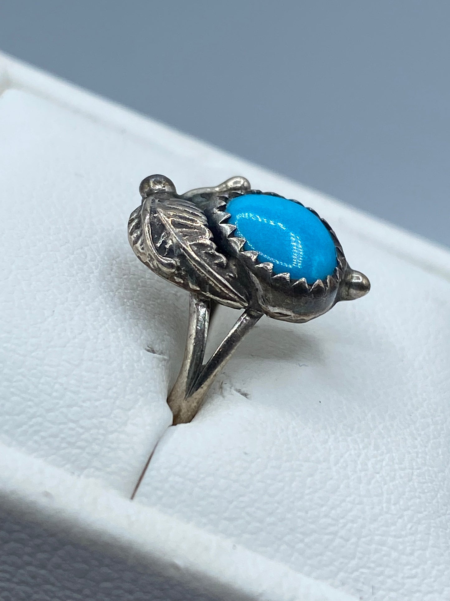 Vintage Sterling Silver Richard Begay Turquoise Ring