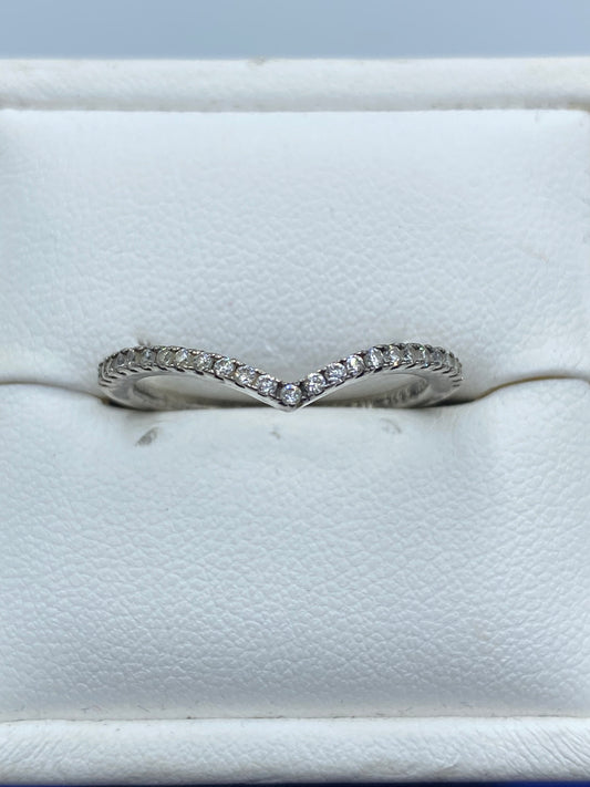 Sterling Silver Pandora Wave CZ Ring