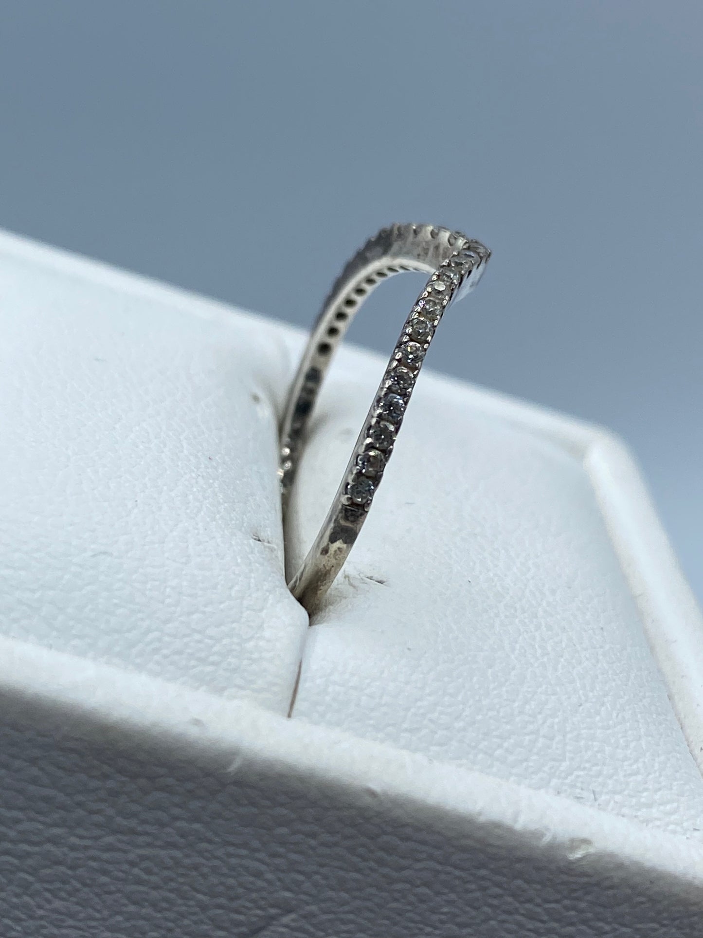 Sterling Silver Pandora Wave CZ Ring