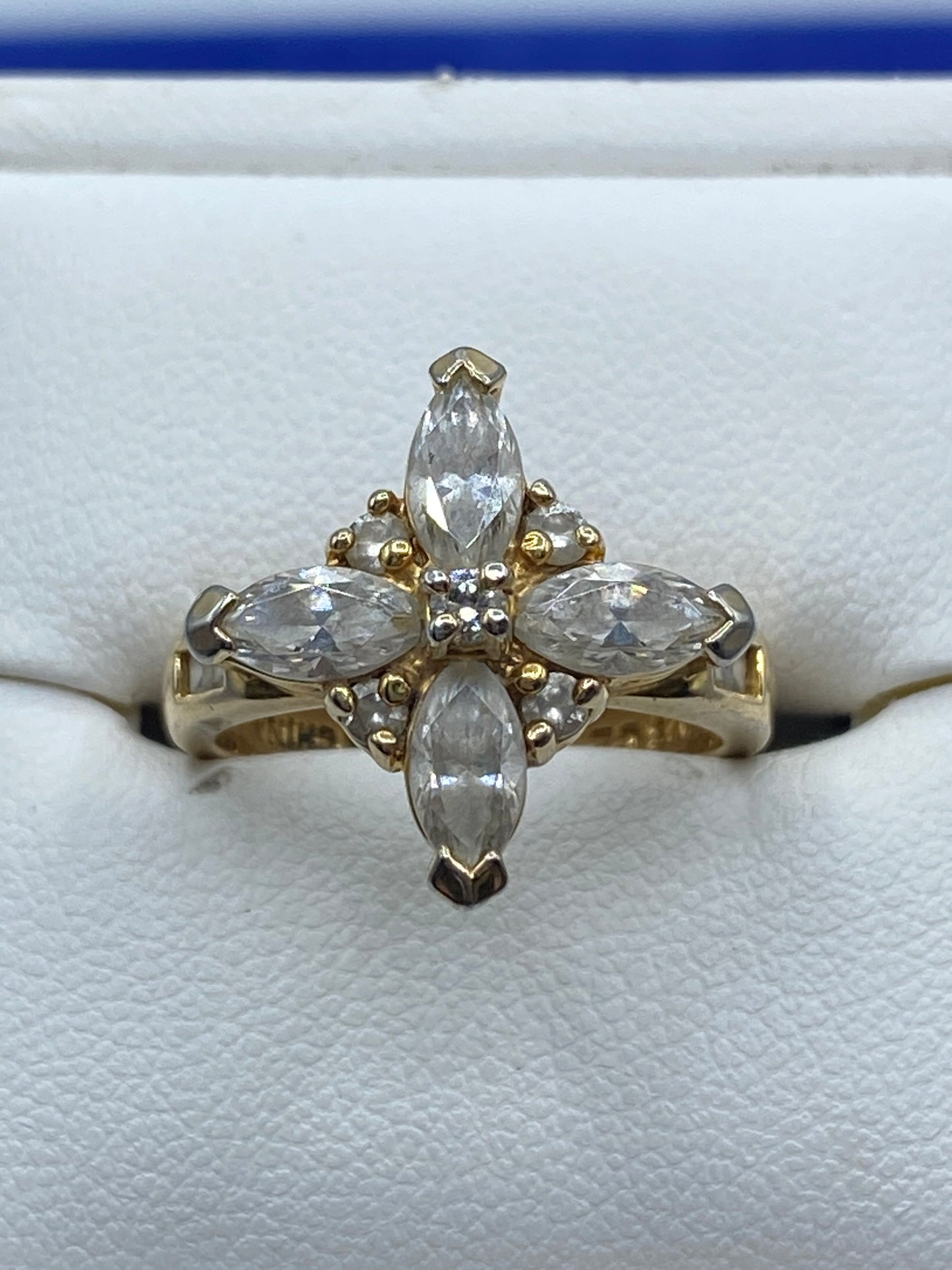 Sterling Silver Ross Simmons CZ Cross Ring