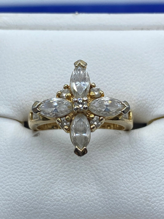 Sterling Silver Ross Simmons CZ Cross Ring