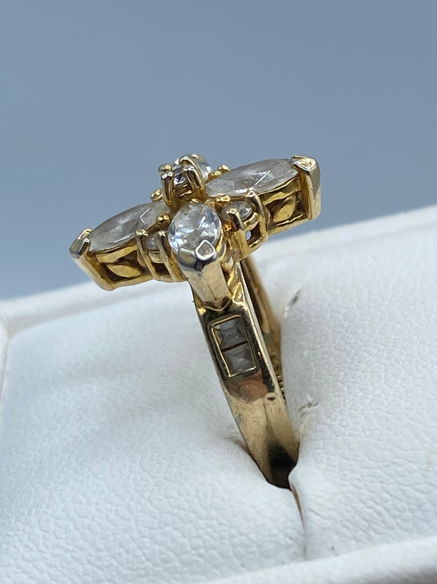 Sterling Silver Ross Simmons CZ Cross Ring