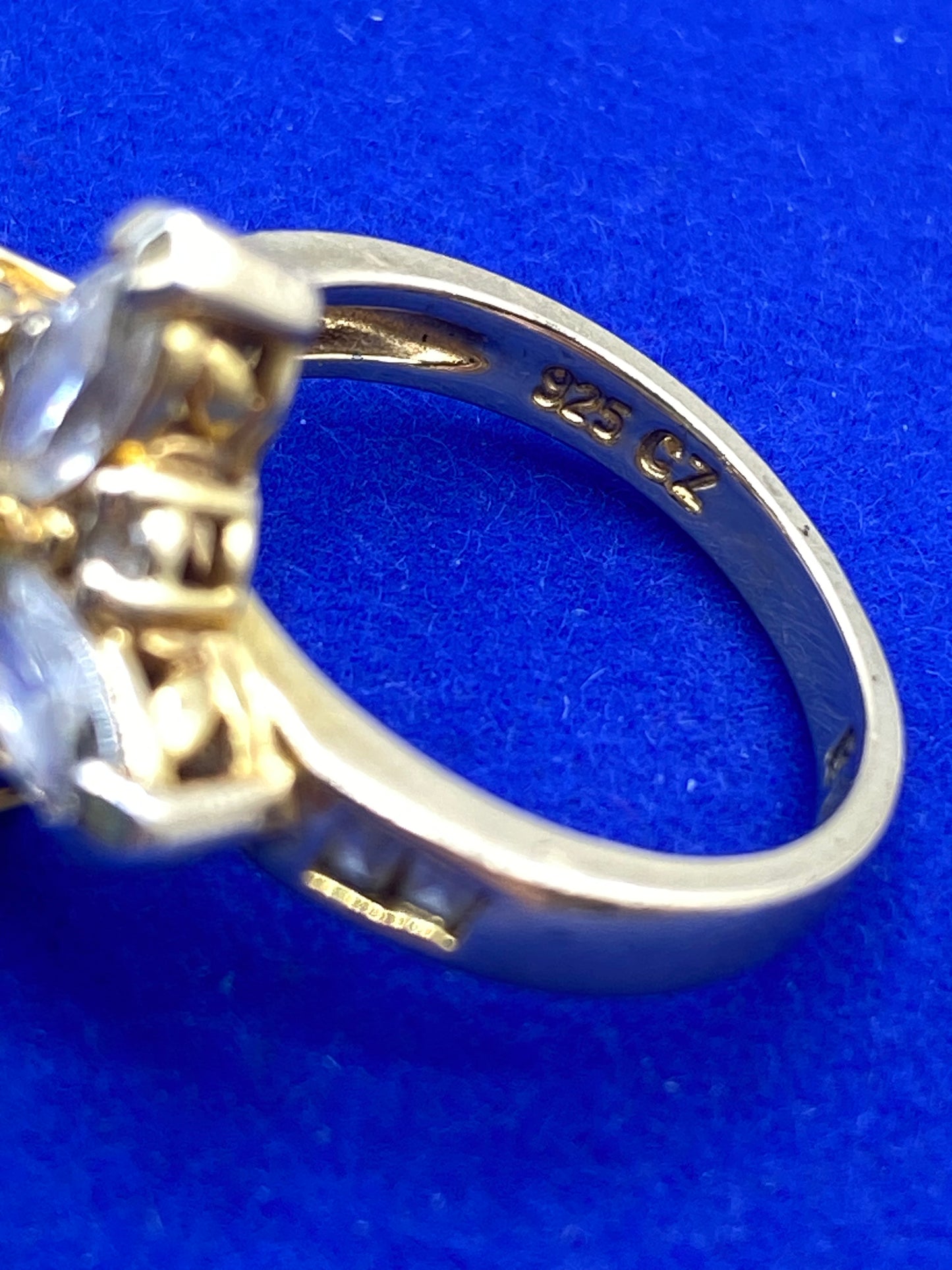 Sterling Silver Ross Simmons CZ Cross Ring