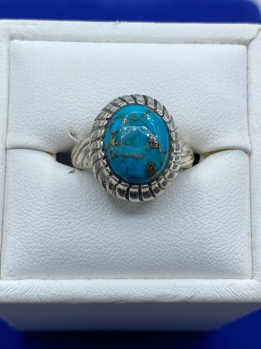 Sterling Silver Copper Turquoise Ring