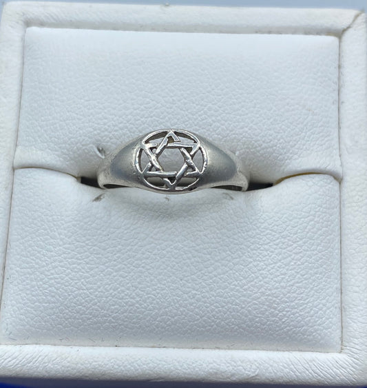 Sterling Silver Star of David Ring