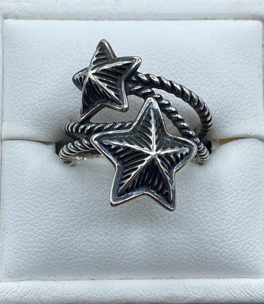 Sterling Silver Carolyn Pollack Relios Wrap Around Star Ring