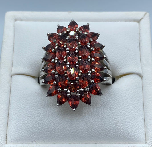 Sterling Silver Garnet Ring