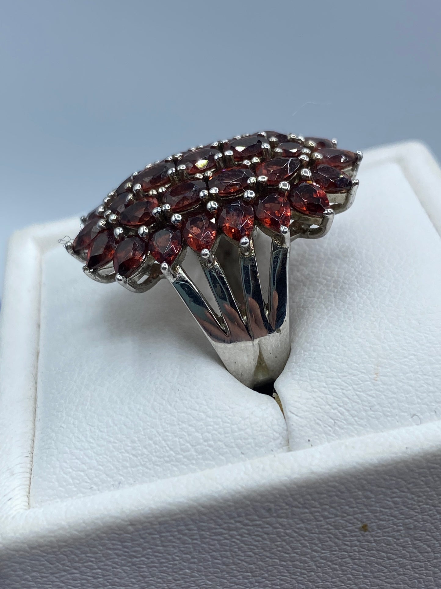 Sterling Silver Garnet Ring