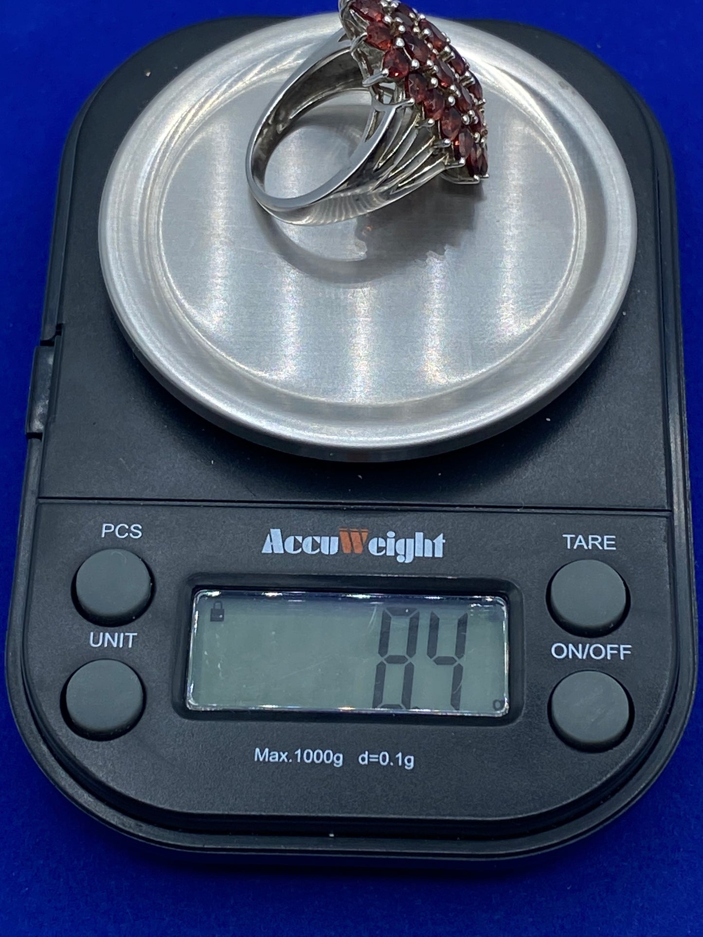 Sterling Silver Garnet Ring