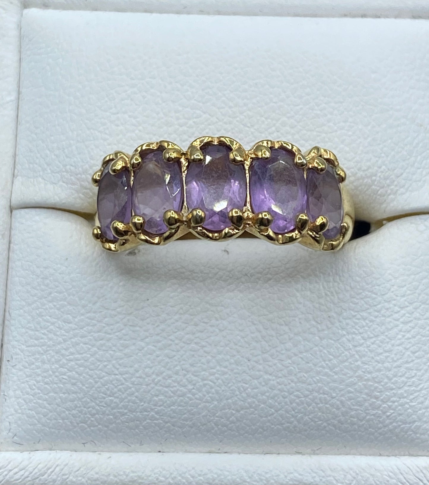 Sterling Silver Vermeil & Amethyst Ring