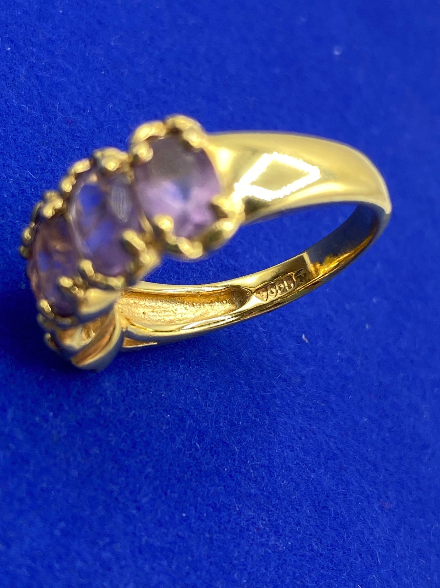 Sterling Silver Vermeil & Amethyst Ring