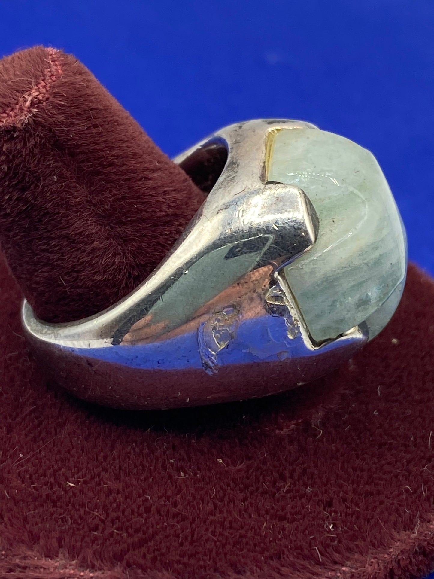 Sterling Silver Robert Lee Morris Studios Aventurine Cross Ring