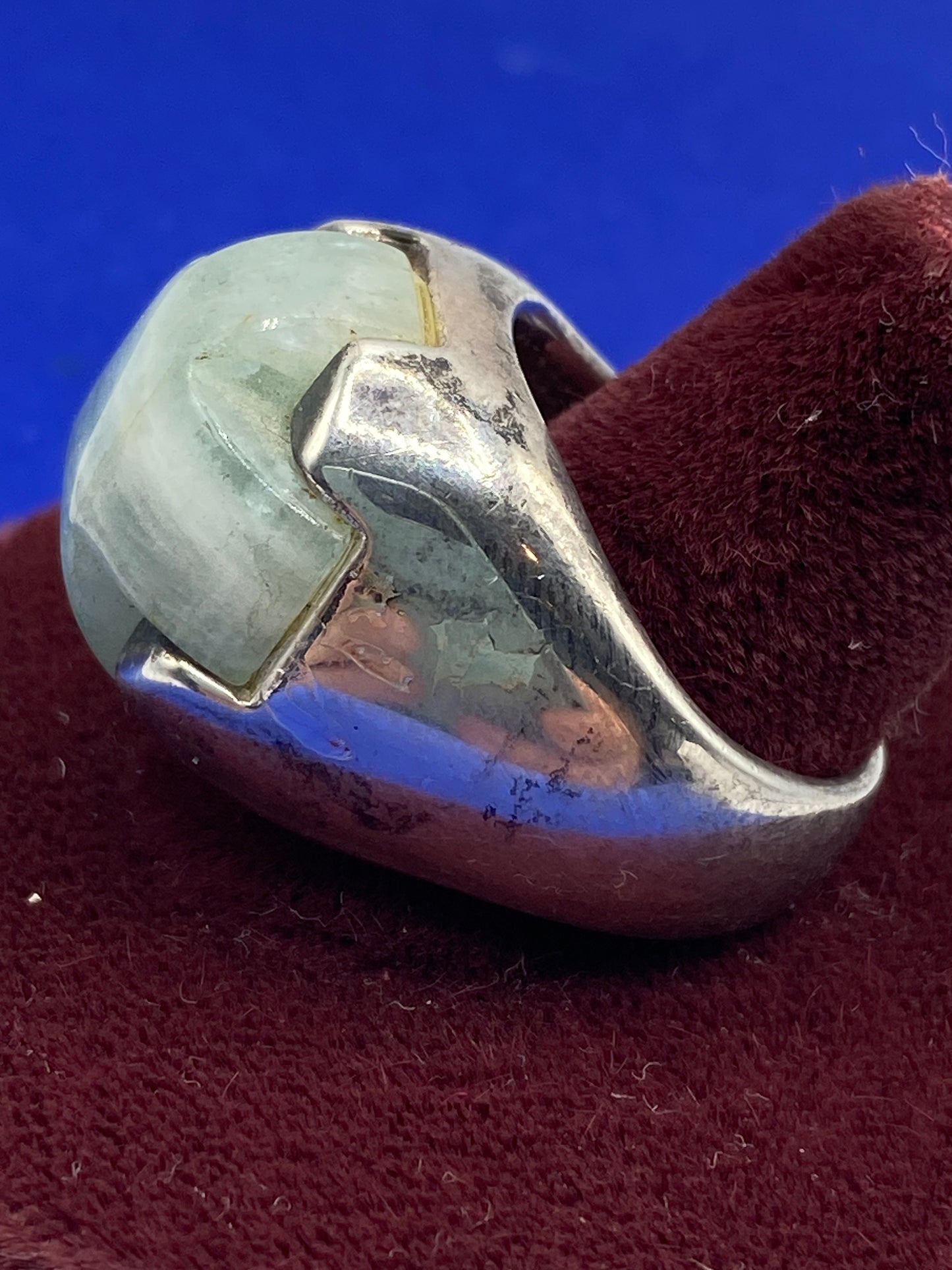 Sterling Silver Robert Lee Morris Studios Aventurine Cross Ring