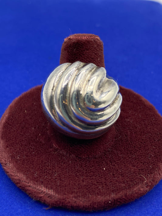Sterling Silver Swirl Dome Ring