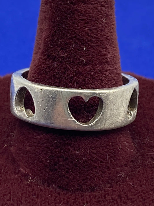 Sterling Silver Heart Band