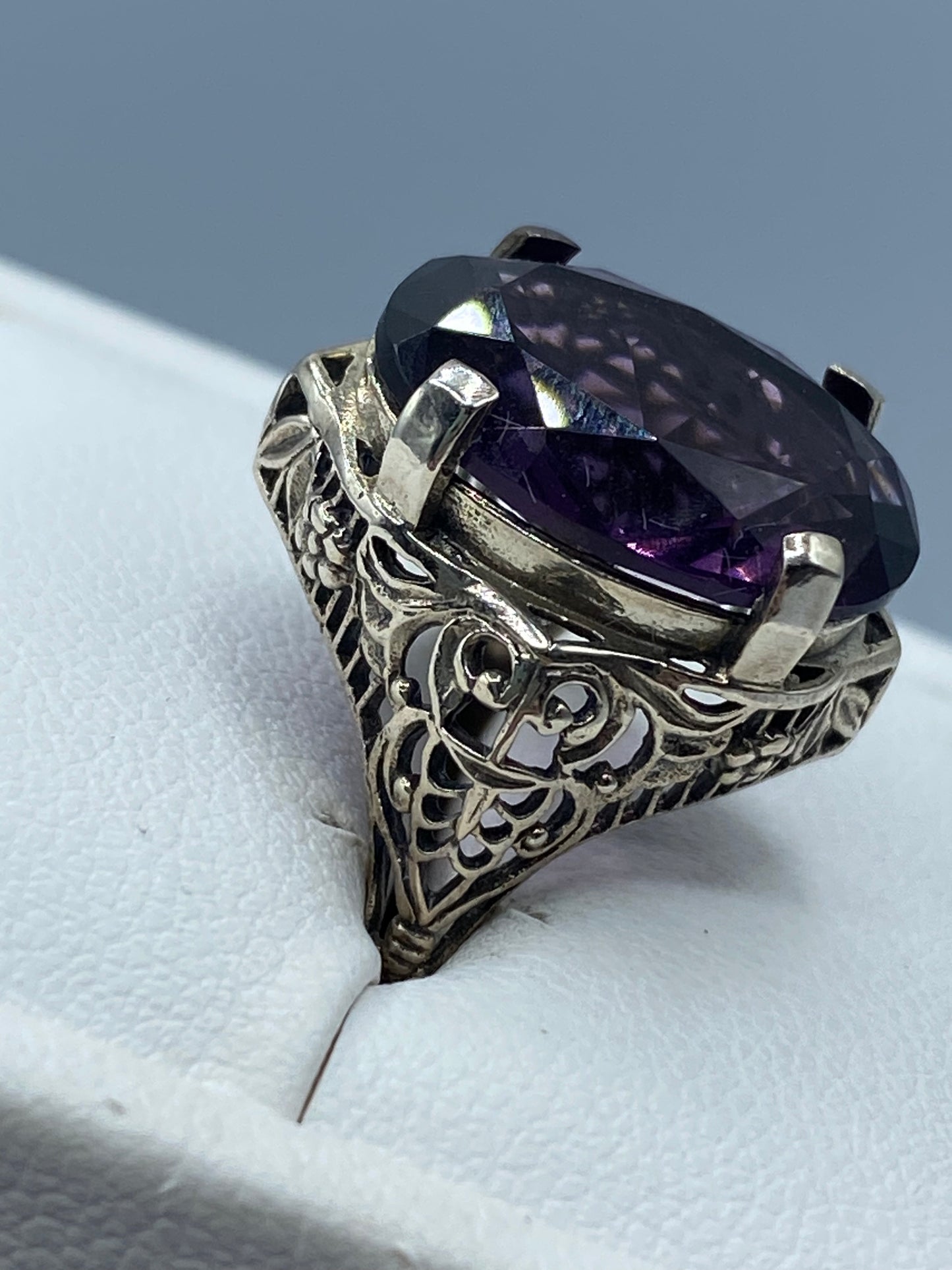 Sterling Silver Deco Style Ring