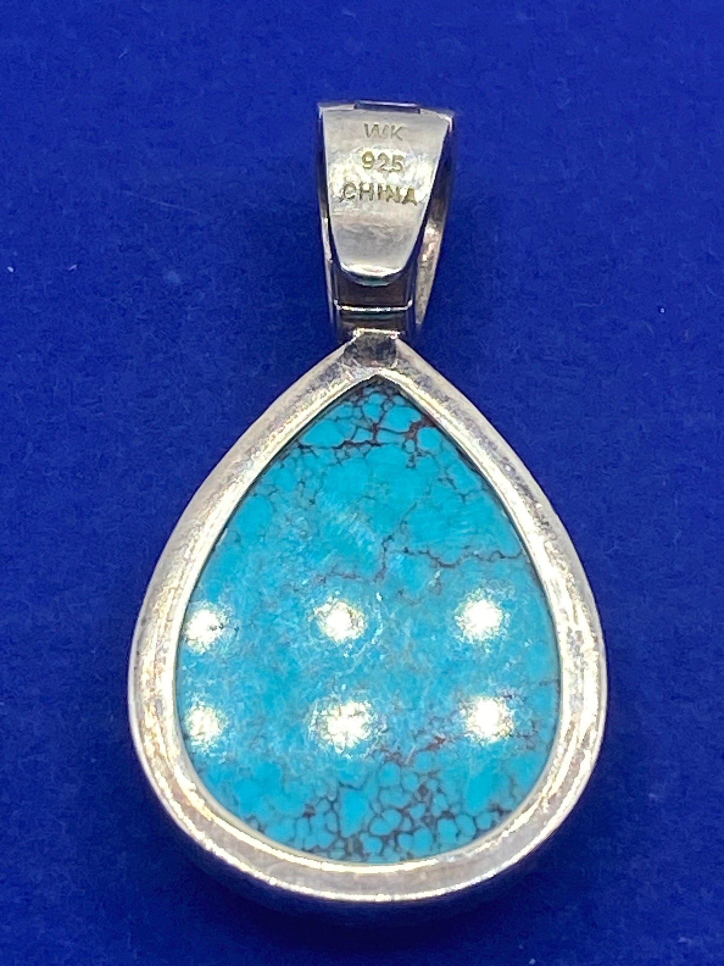 Whitney Kelly Sterling Silver Teardrop Turquoise Pendant