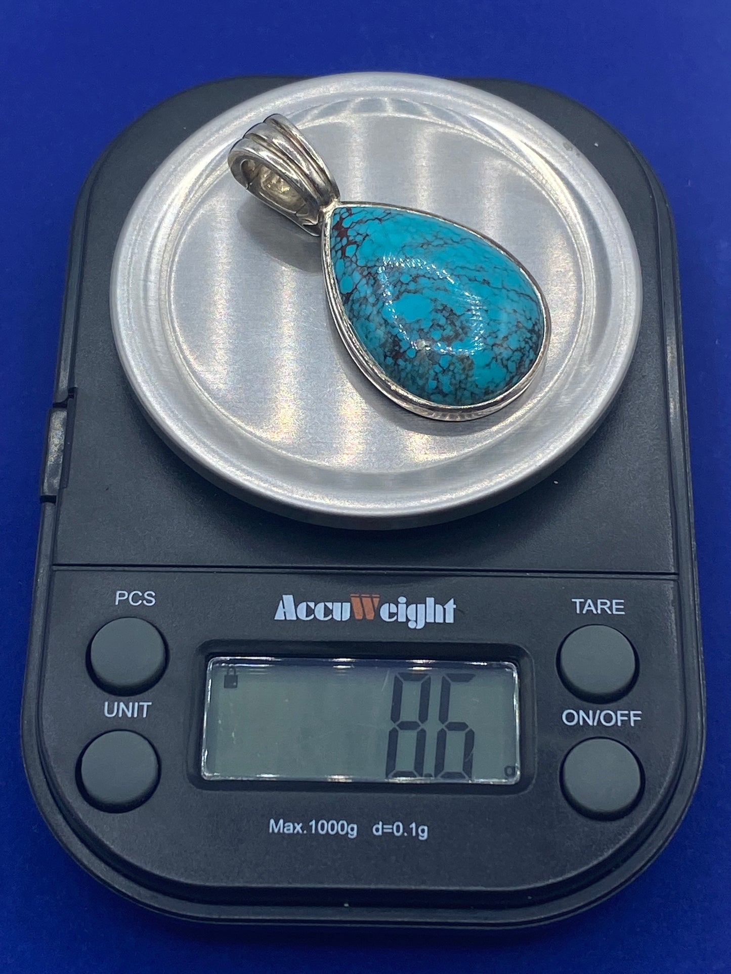 Whitney Kelly Sterling Silver Teardrop Turquoise Pendant