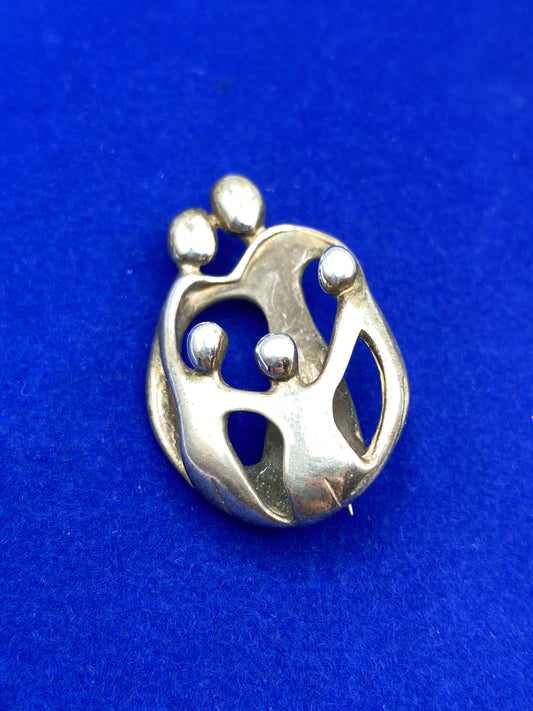 Sterling Silver Carolyn Pollack Relios Family Brooch