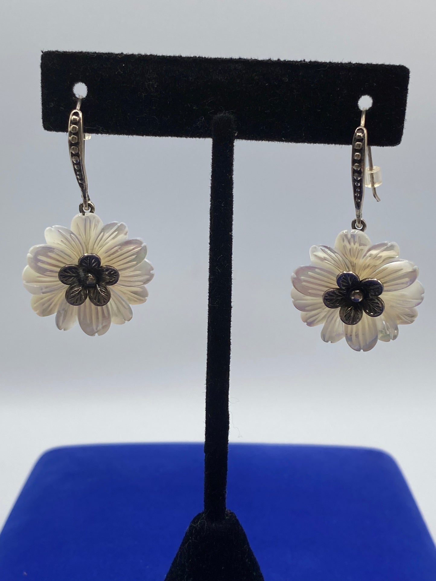 Sterling Silver MOP Floral Earrings