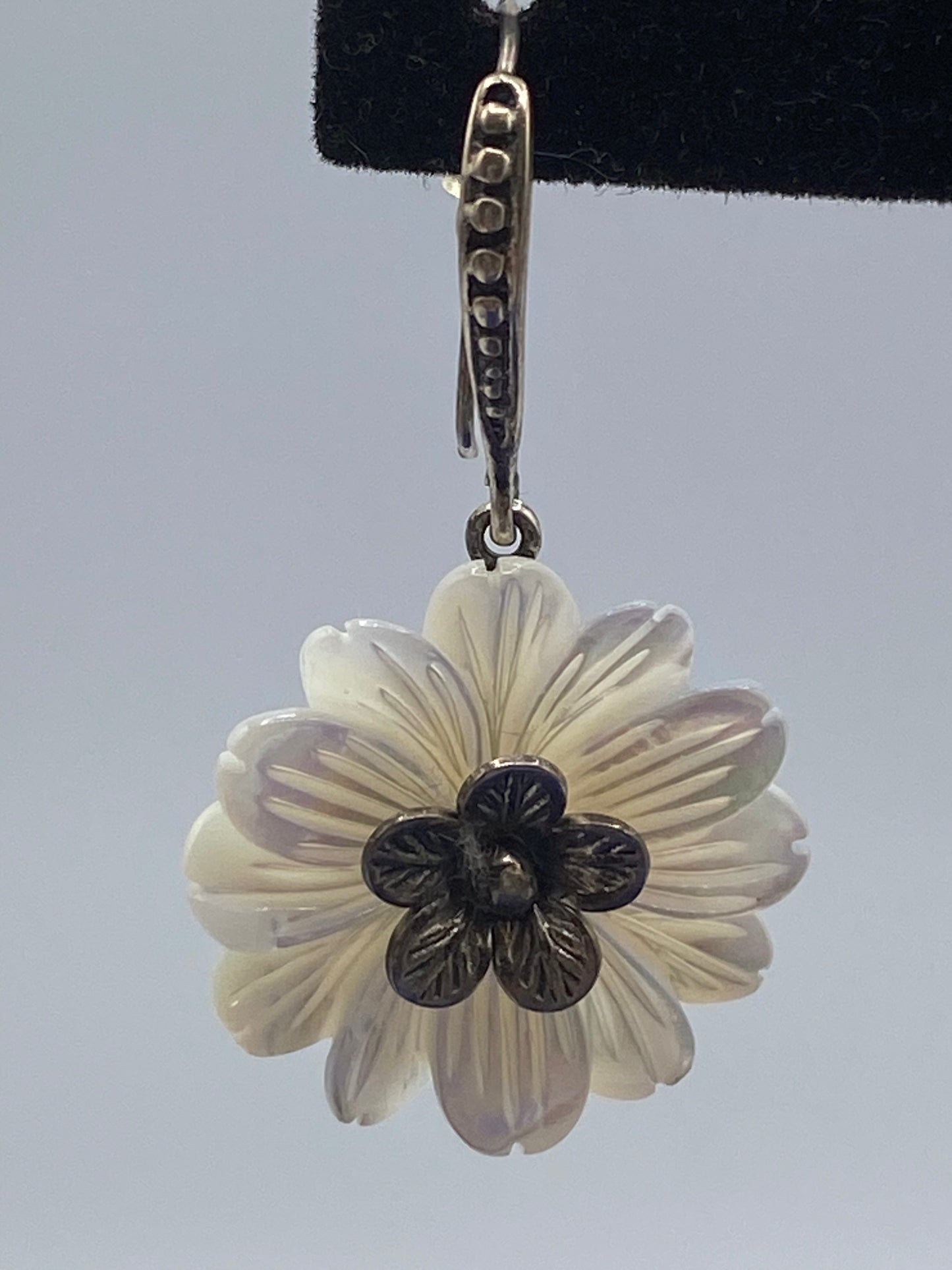 Sterling Silver MOP Floral Earrings