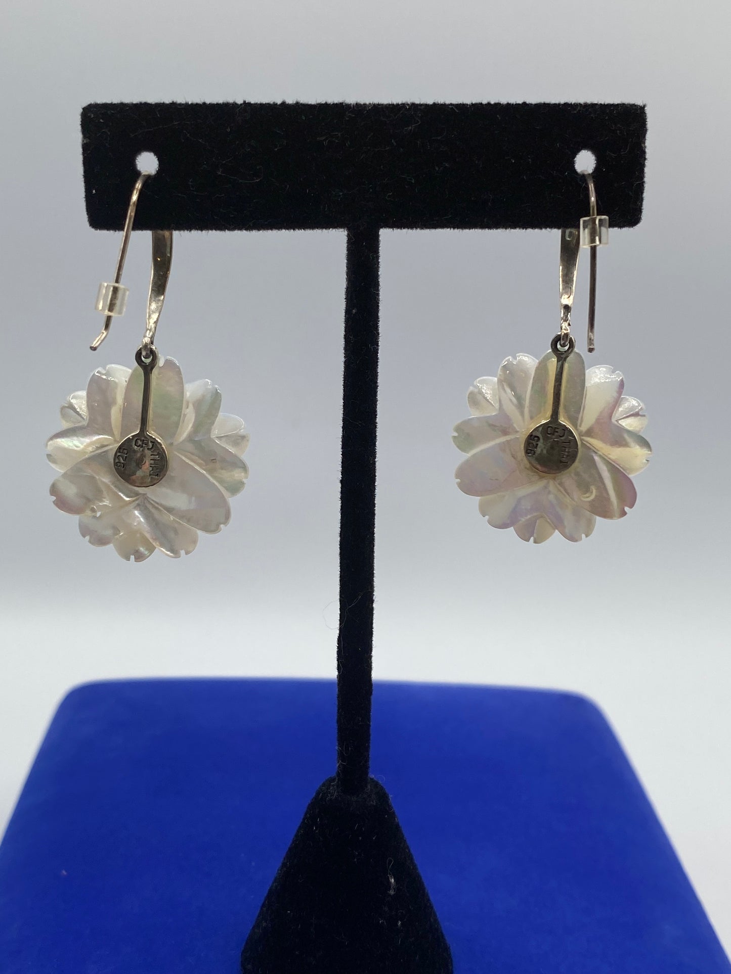 Sterling Silver MOP Floral Earrings