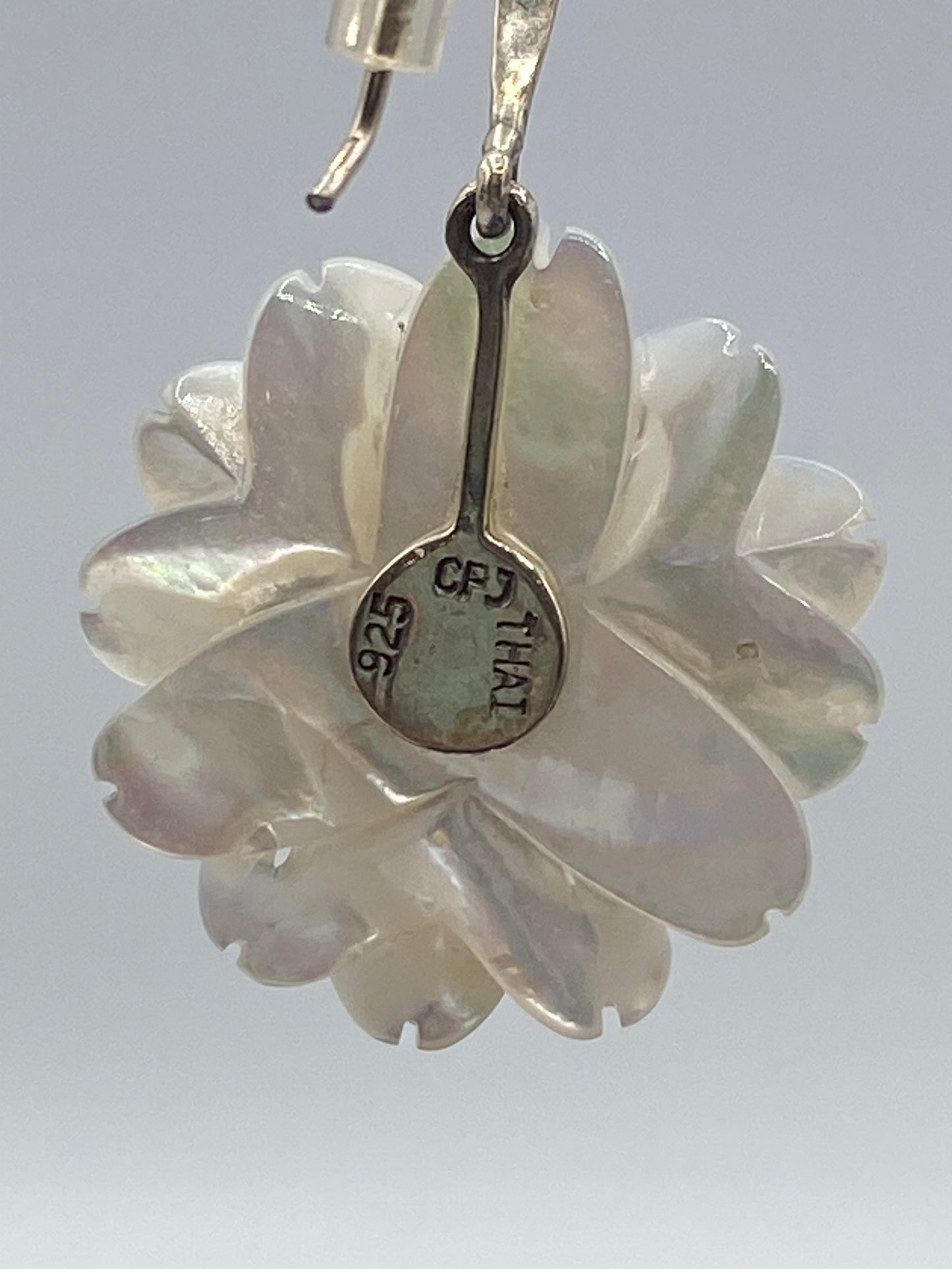 Sterling Silver MOP Floral Earrings