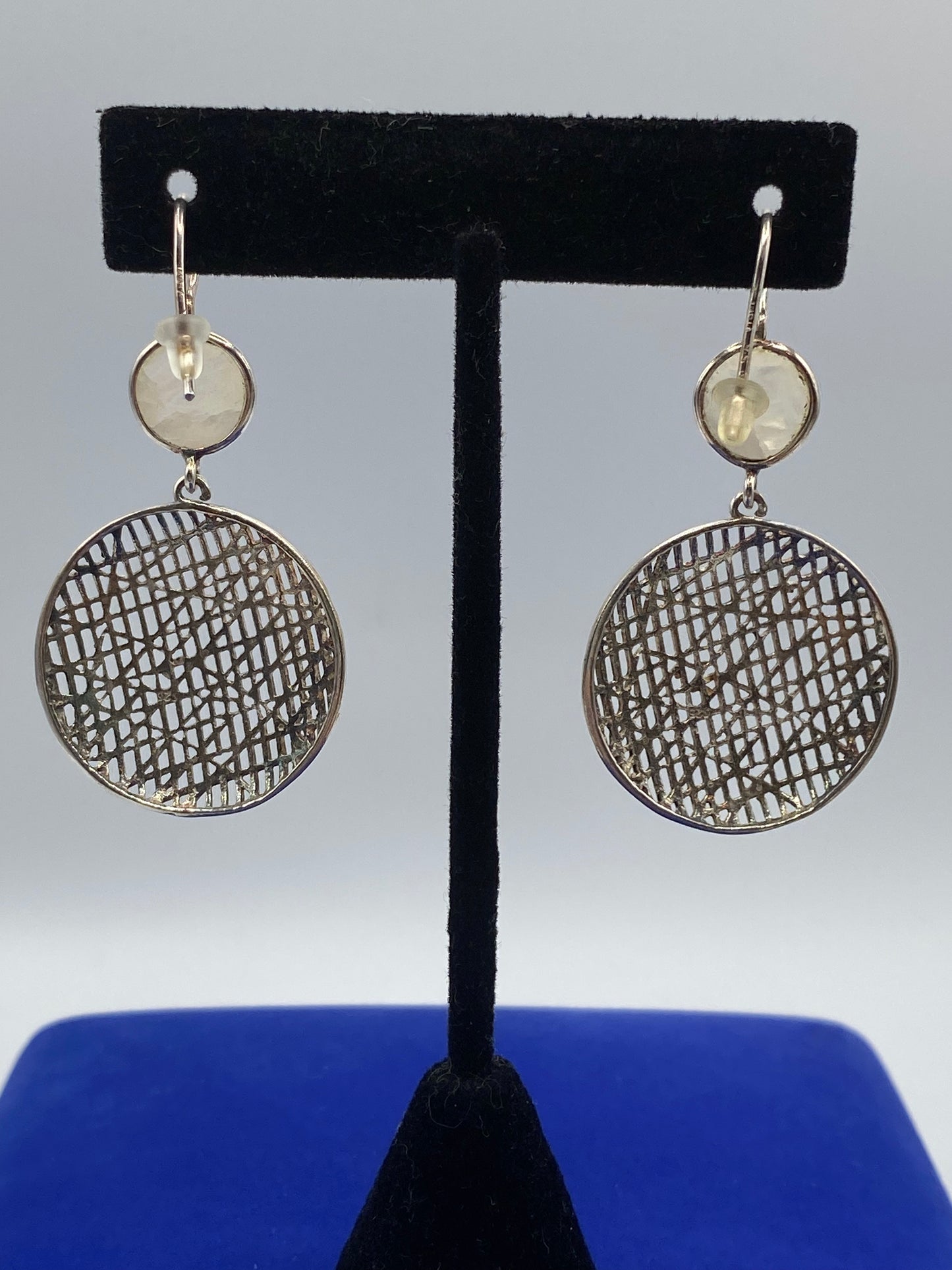 Sterling Silver Rainbow Moonstone Earrings