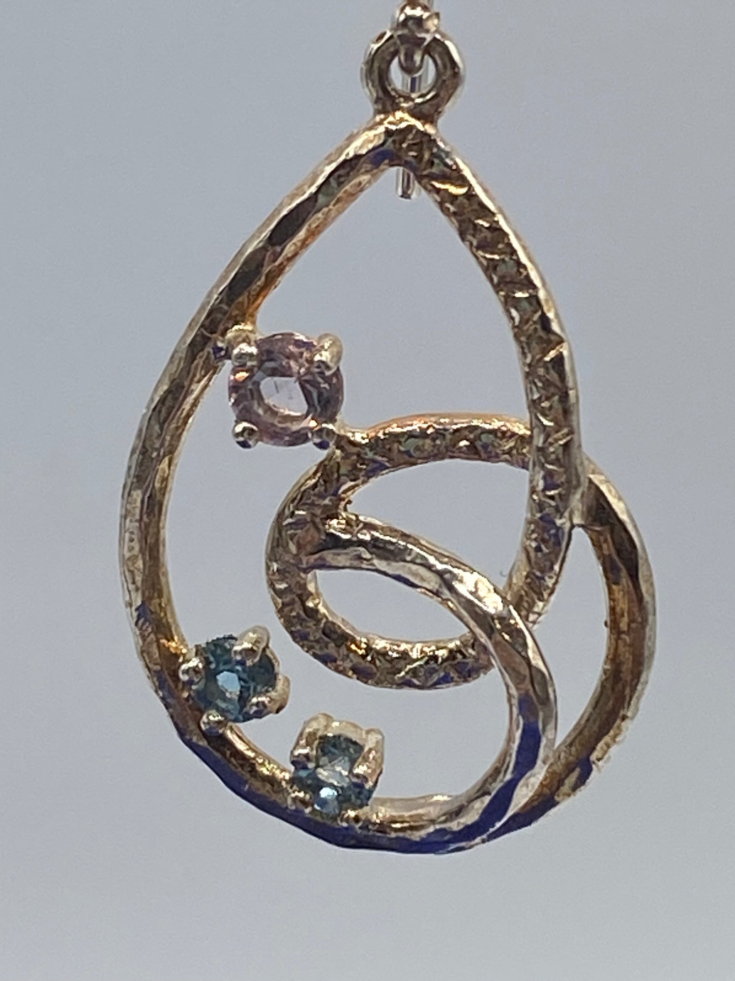 Sterling Silver Amethyst & Topaz Earrings