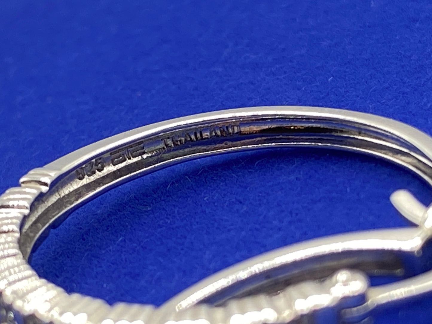 Sterling Silver Diamond Hoop Earrings