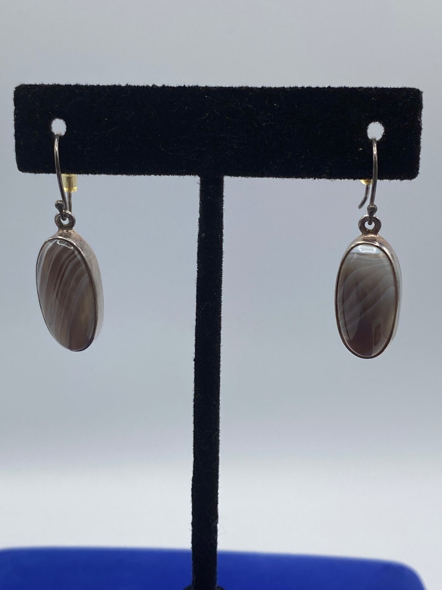 Sterling Silver Agate Earrings