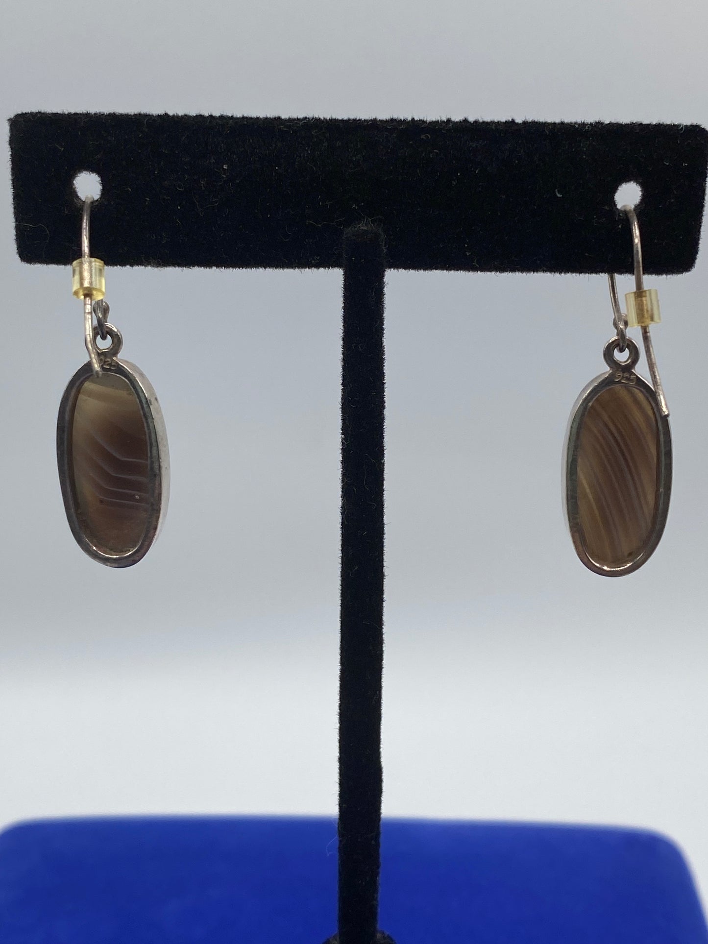 Sterling Silver Agate Earrings