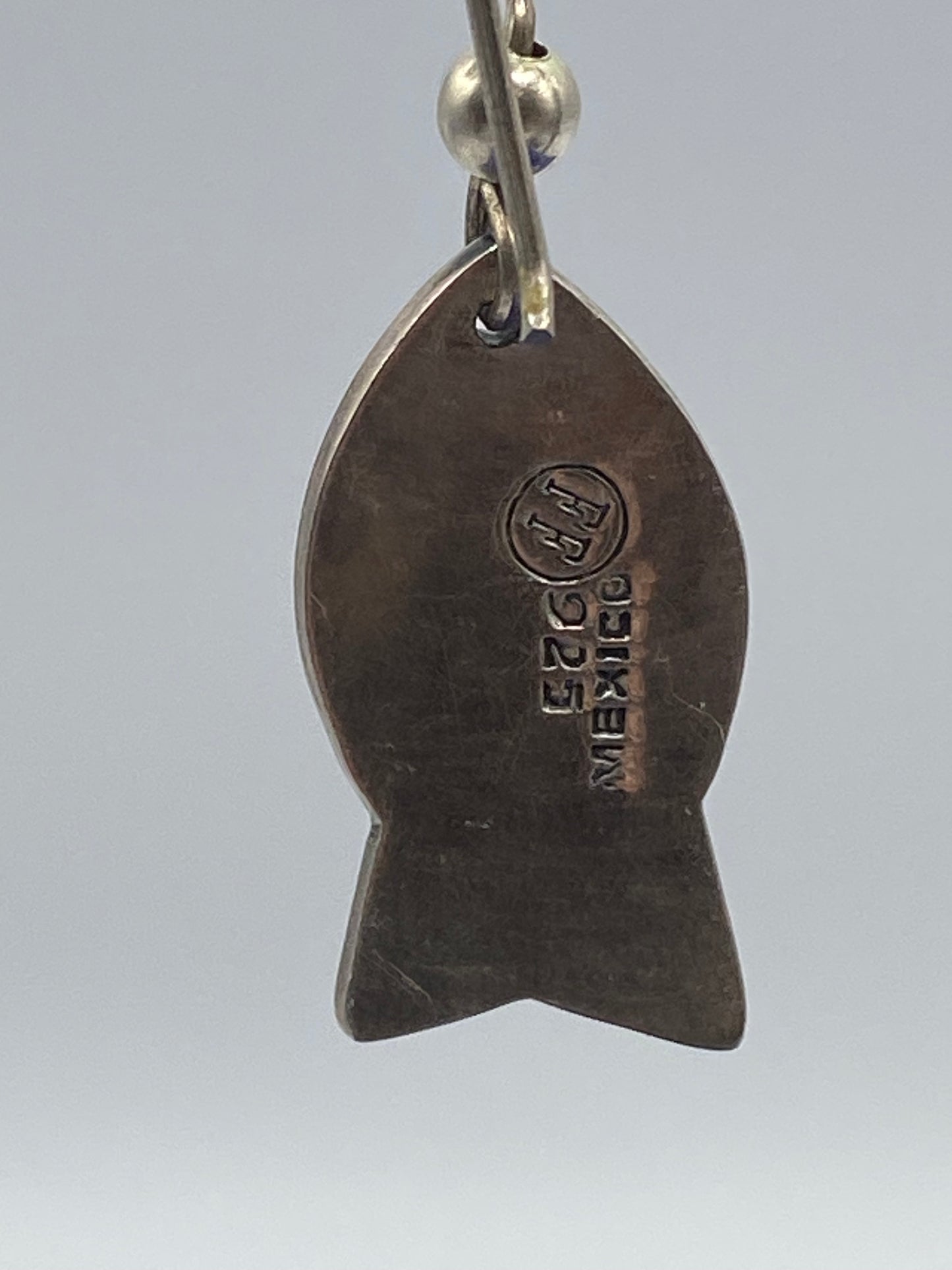 Sterling Silver Modernist Far Fetched Fish Dangle Earrings