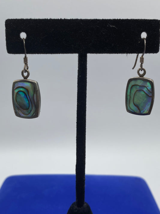 Sterling Silver Abalone Earrings