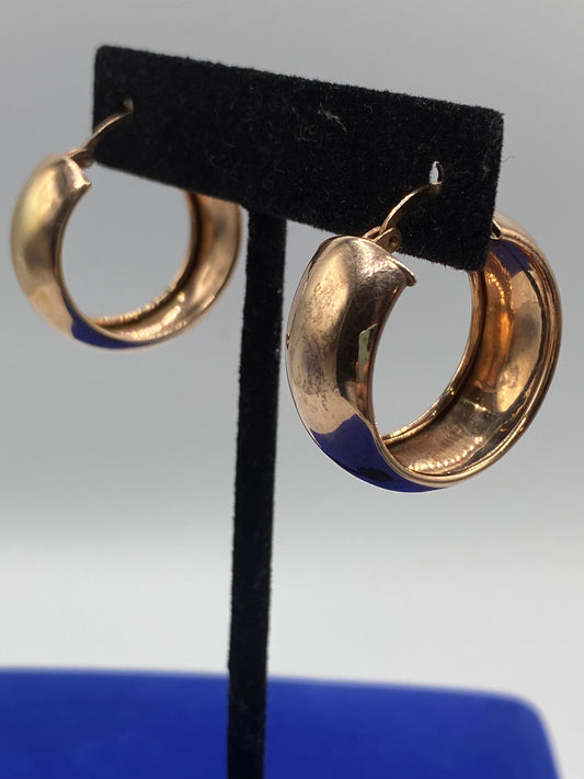Sterling Silver Vermeil Hoop Earrings