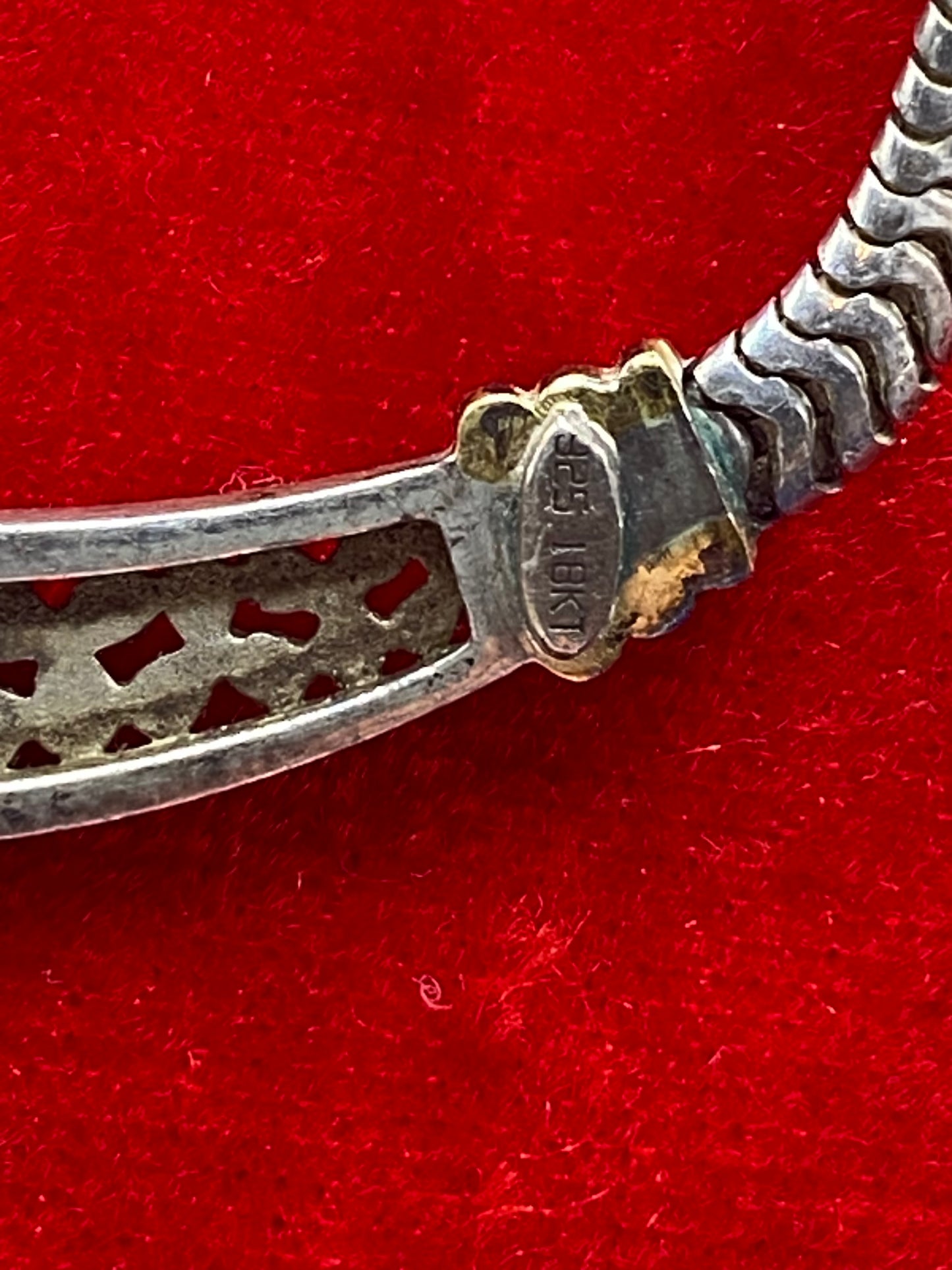 Vintage Sterling Silver & 18K Bill Blass Necklace